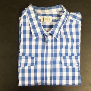 TRUE NATION Mens Shirt 5XL Blue Gingham